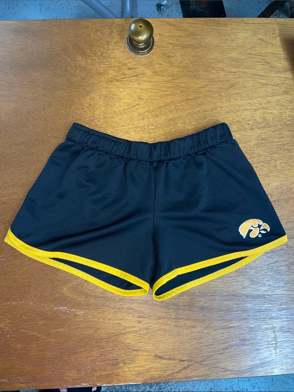 Colosseum Black Athletic Shorts with Gold Trim
